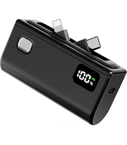 Amazon | モバイルバッテリー 超小型 軽量 5000mAh 持ち運び便利 USB-C